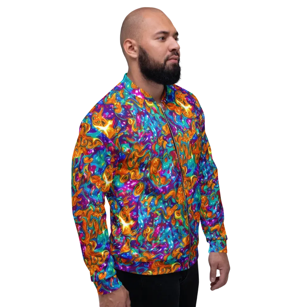 Saffron Kaleidoscope on Bomber Jacket — Right