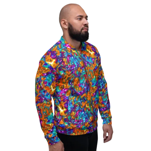 Saffron Kaleidoscope on a Bomber Jacket