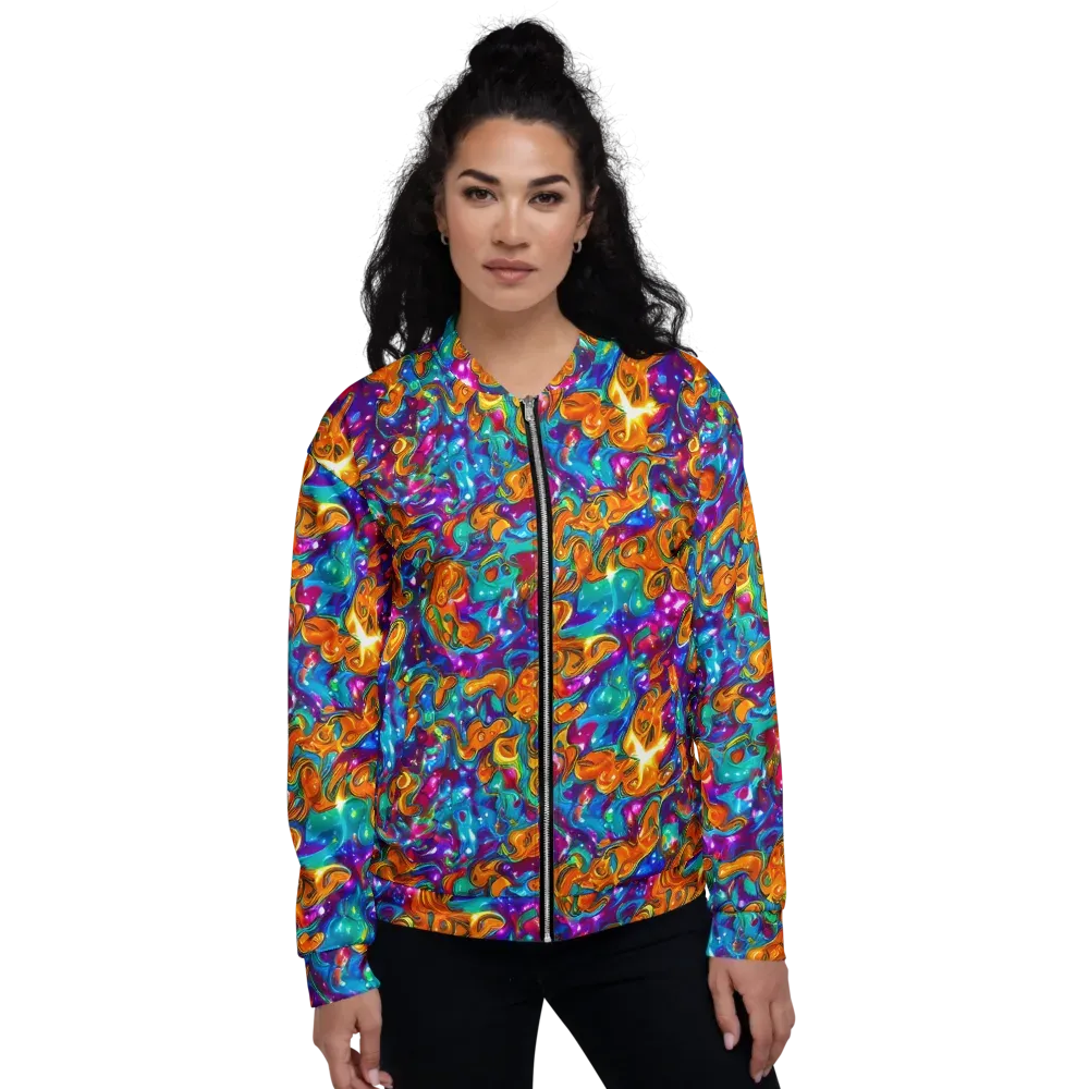 Saffron Kaleidoscope on Bomber Jacket — Front