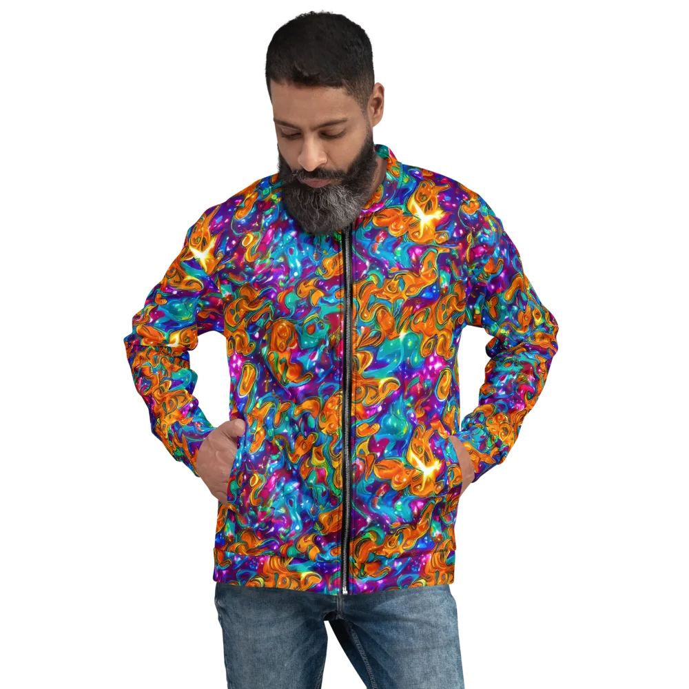 Saffron Kaleidoscope on Bomber Jacket — Front