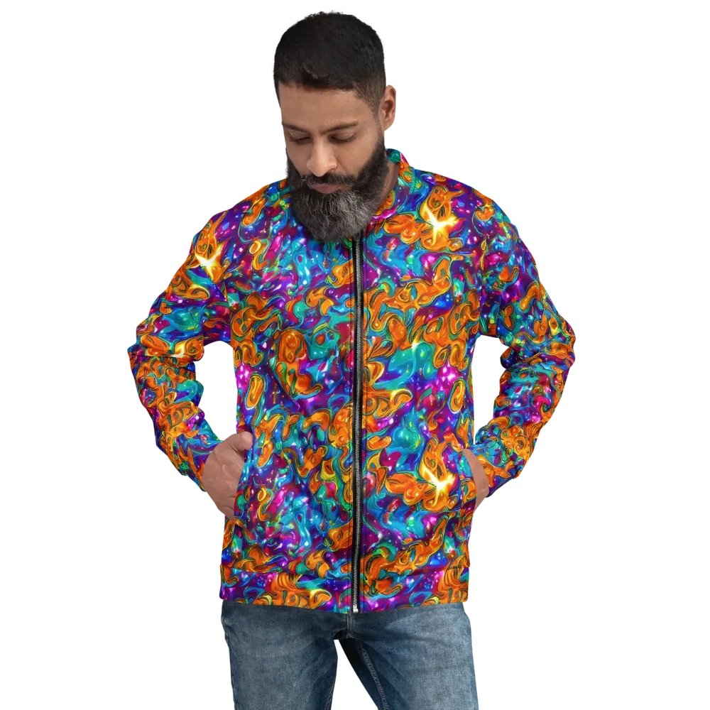 Saffron Kaleidoscope on Bomber Jacket — Front