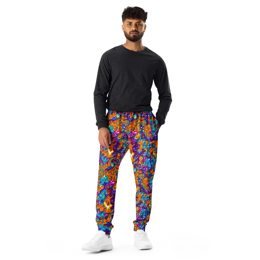 Saffron Kaleidoscope on Men's Joggers — Front