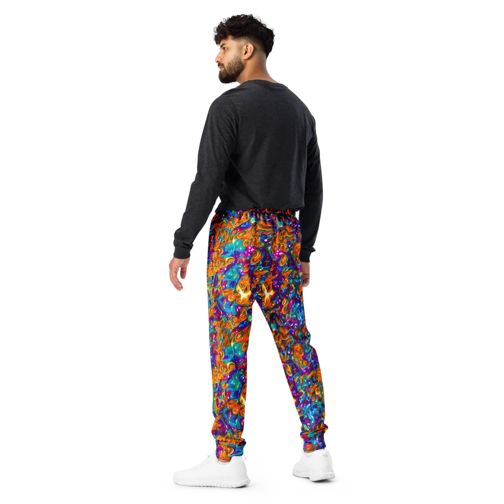 Saffron Kaleidoscope on Men's Joggers — Back