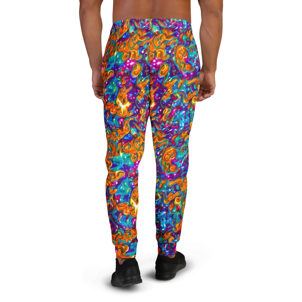 Saffron Kaleidoscope on Men's Joggers — Back