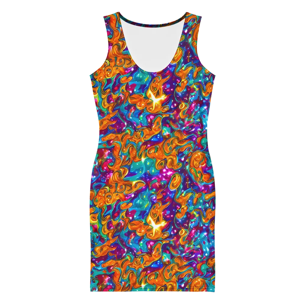 Saffron Kaleidoscope on Bodycon Dress — Front
