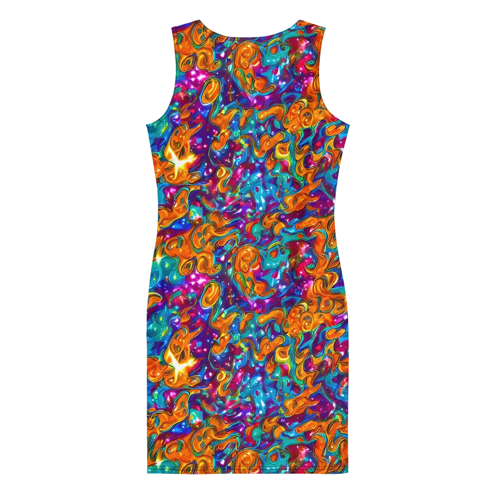 Saffron Kaleidoscope on Bodycon Dress — Back