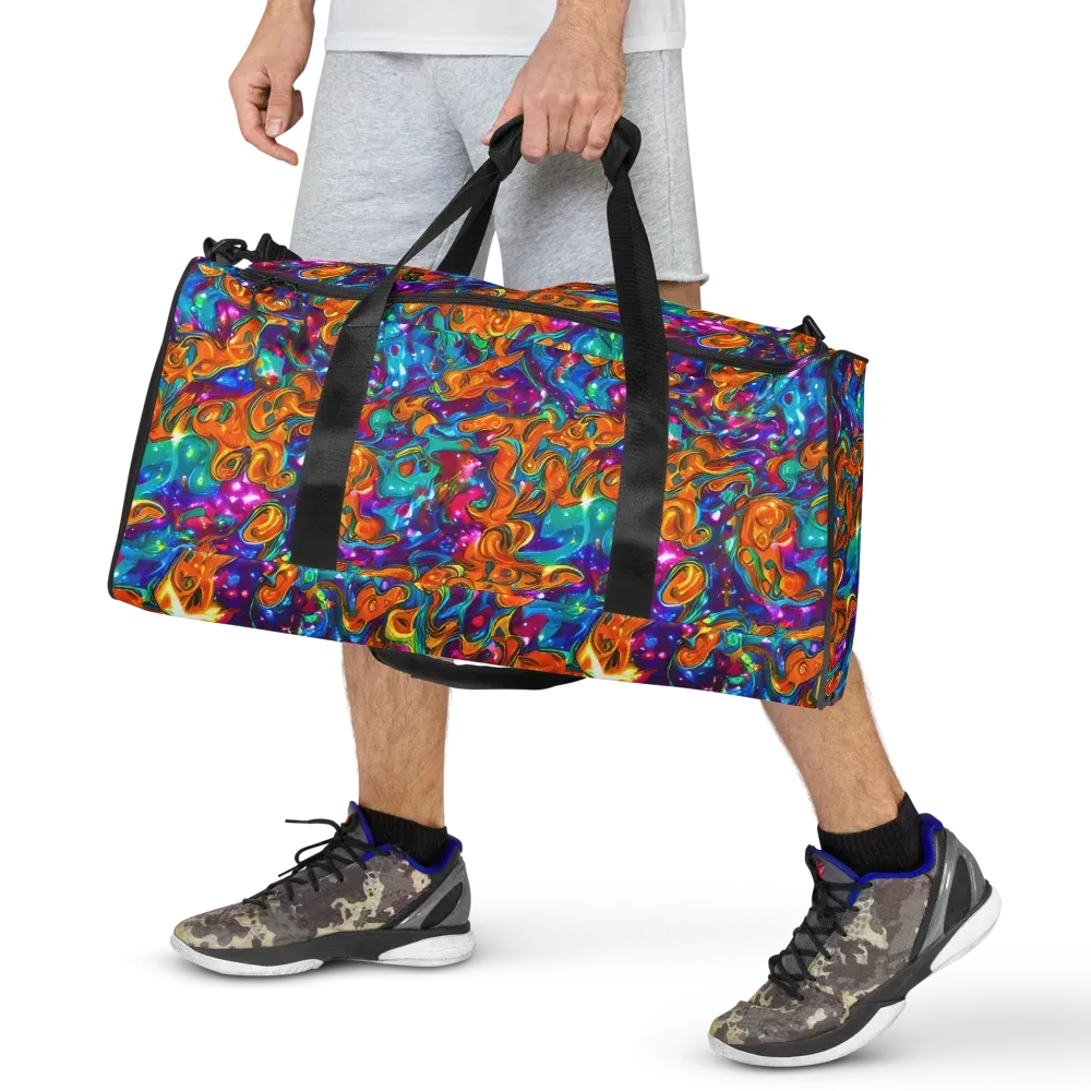 Saffron Kaleidoscope on Duffle Bag — Front