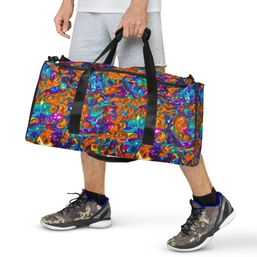 Saffron Kaleidoscope on a Duffle Bag