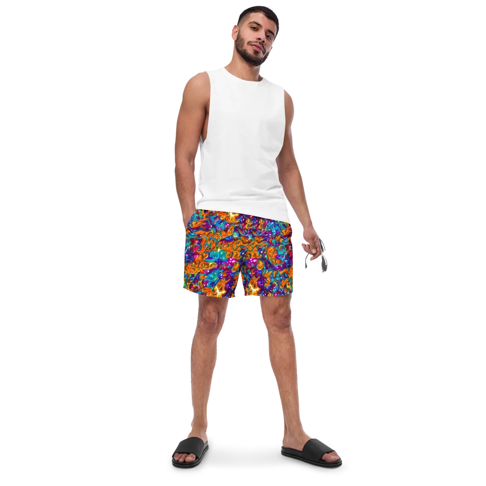 Saffron Kaleidoscope on Swim Trunks — Front
