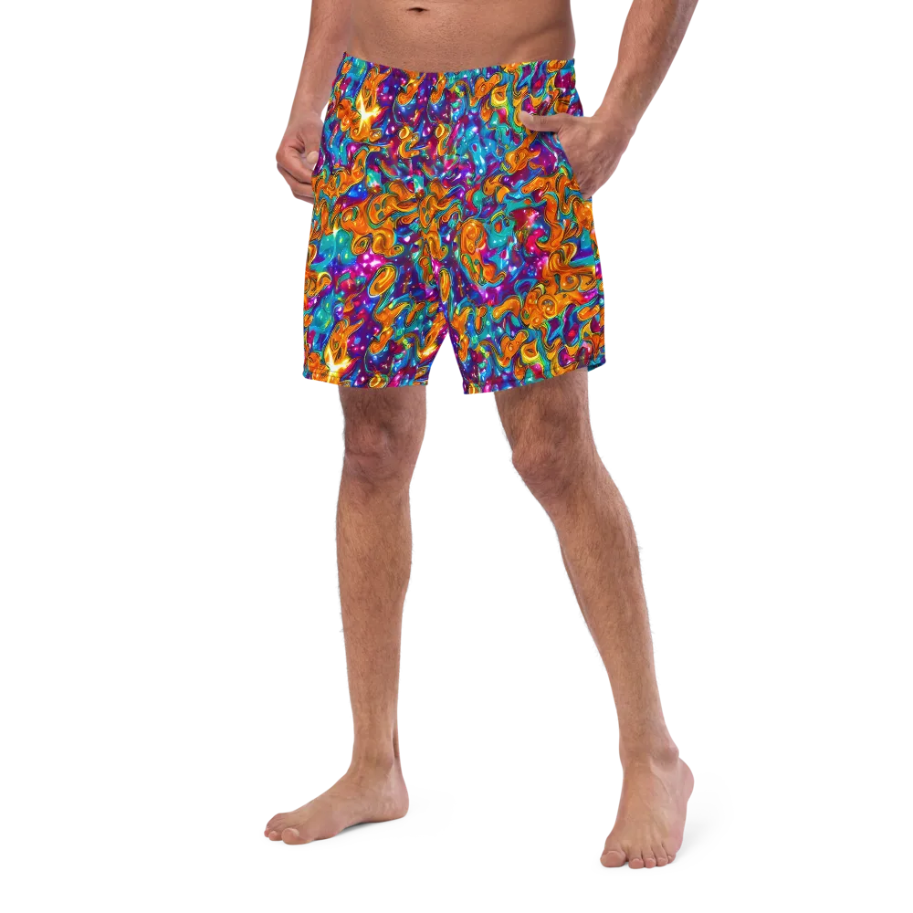Saffron Kaleidoscope on Swim Trunks — Left Front