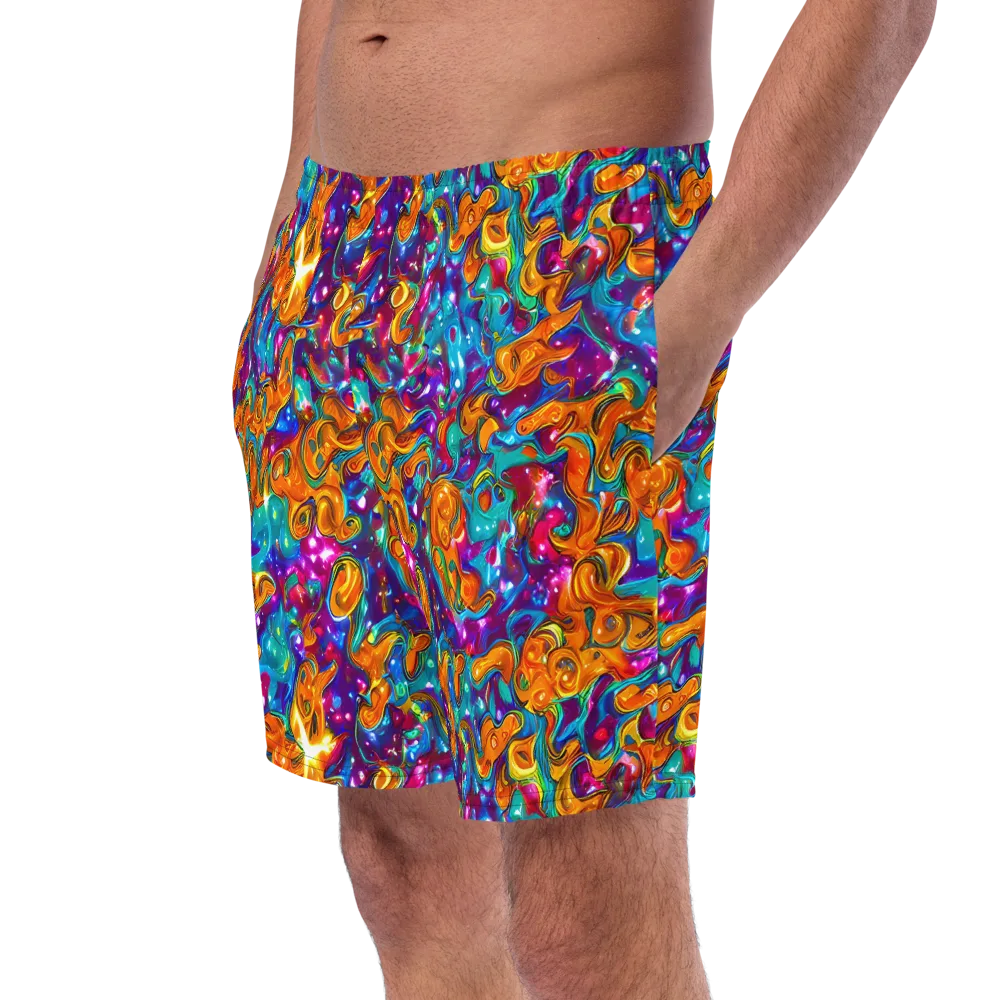 Saffron Kaleidoscope on Swim Trunks — Left Front