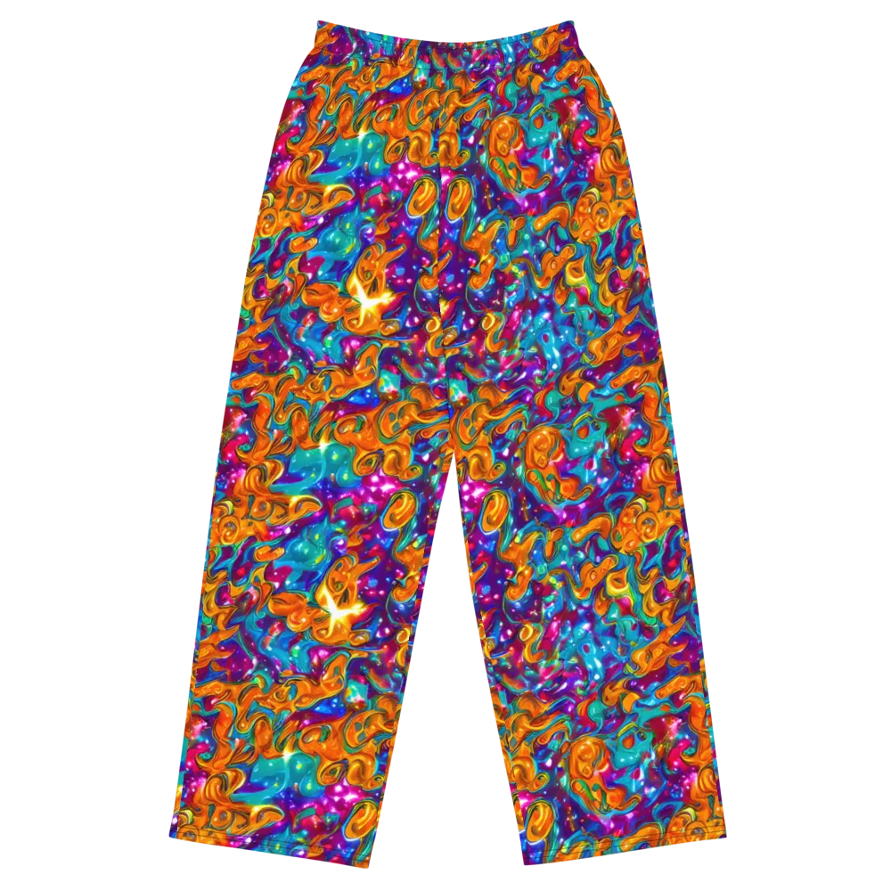 Saffron Kaleidoscope on Wide-Leg Pants — Front