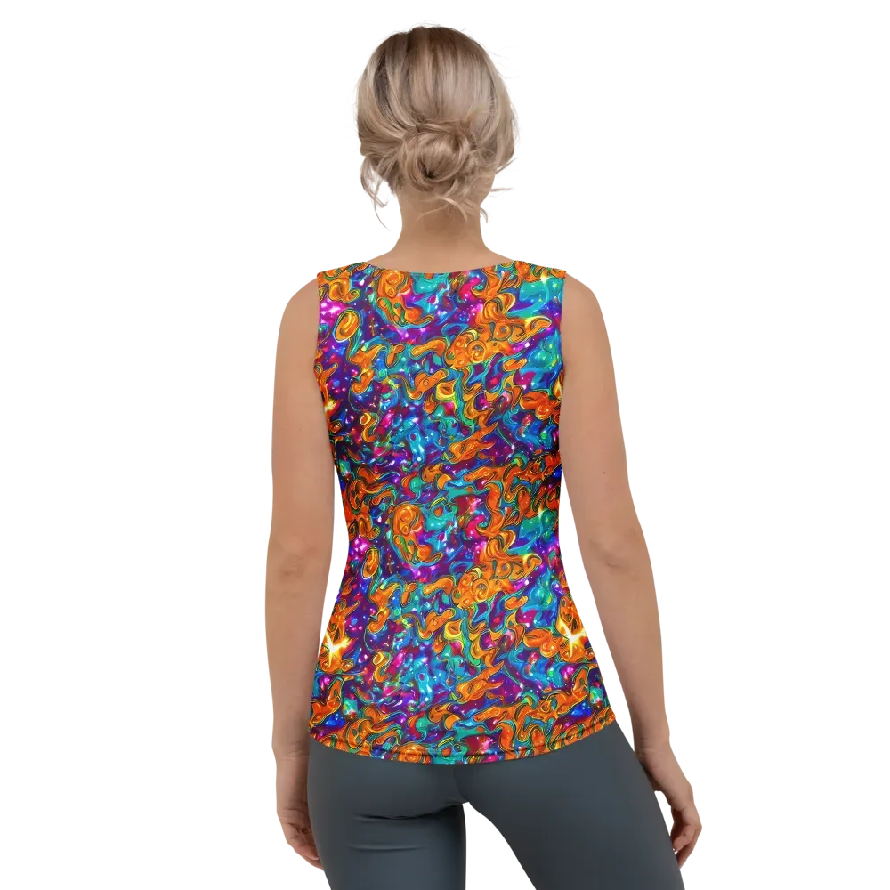 Saffron Kaleidoscope on Women's Tank Top — Back