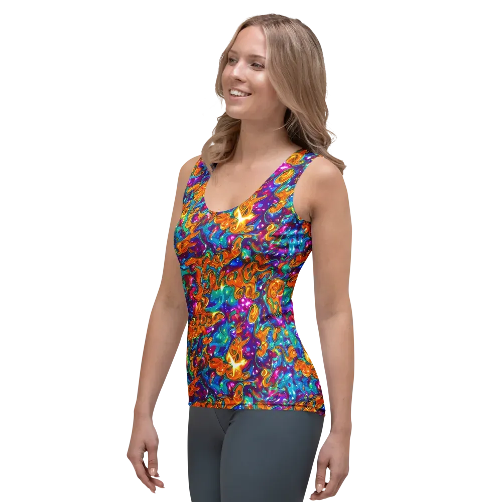 Saffron Kaleidoscope on Women's Tank Top — Left Front