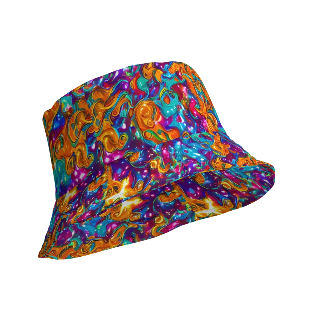 Saffron Kaleidoscope on Reversible Bucket Hat — Product details Outside