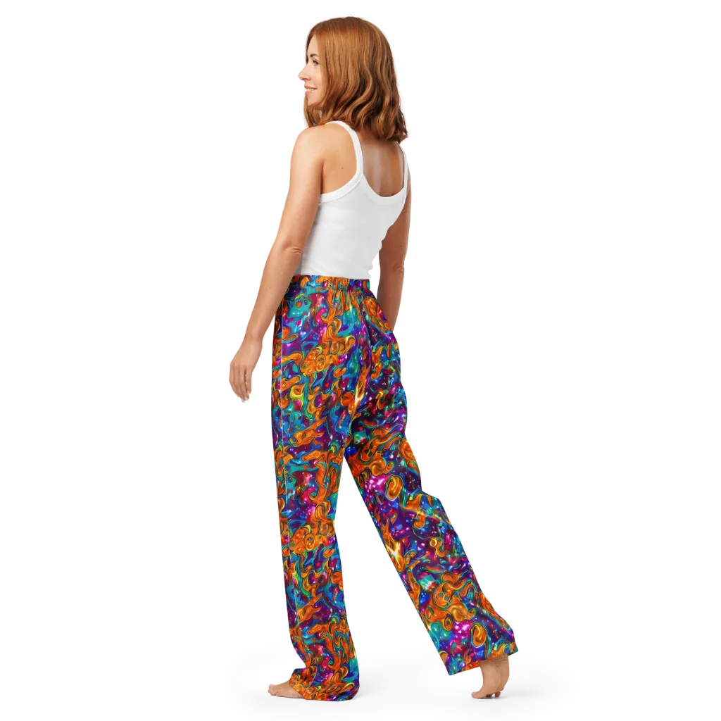Saffron Kaleidoscope on Women's Pajama Pants — Back