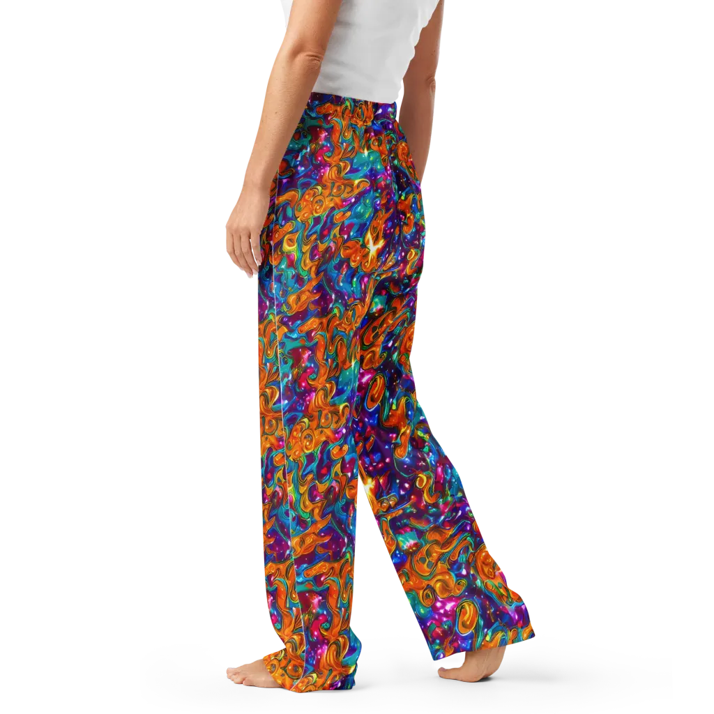 Saffron Kaleidoscope on Women's Pajama Pants — Left