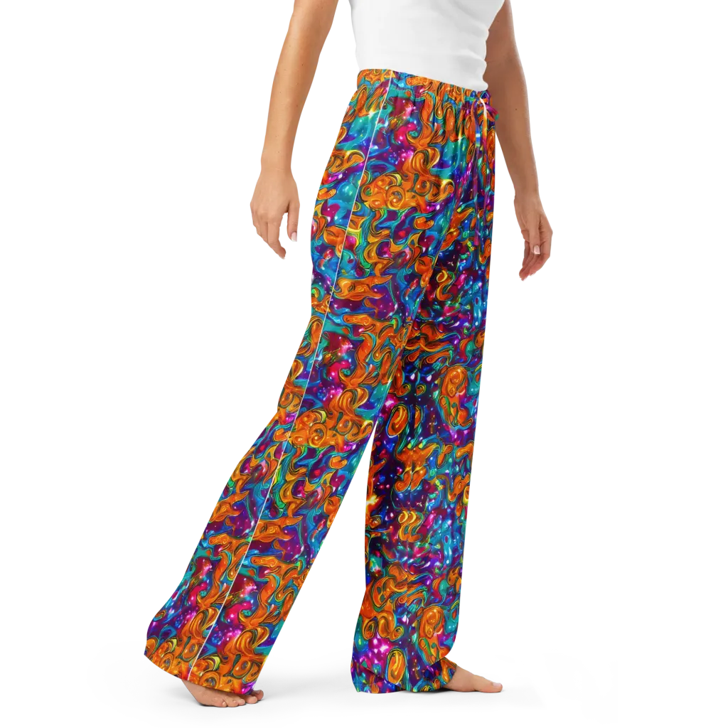 Saffron Kaleidoscope on Women's Pajama Pants — Right Front