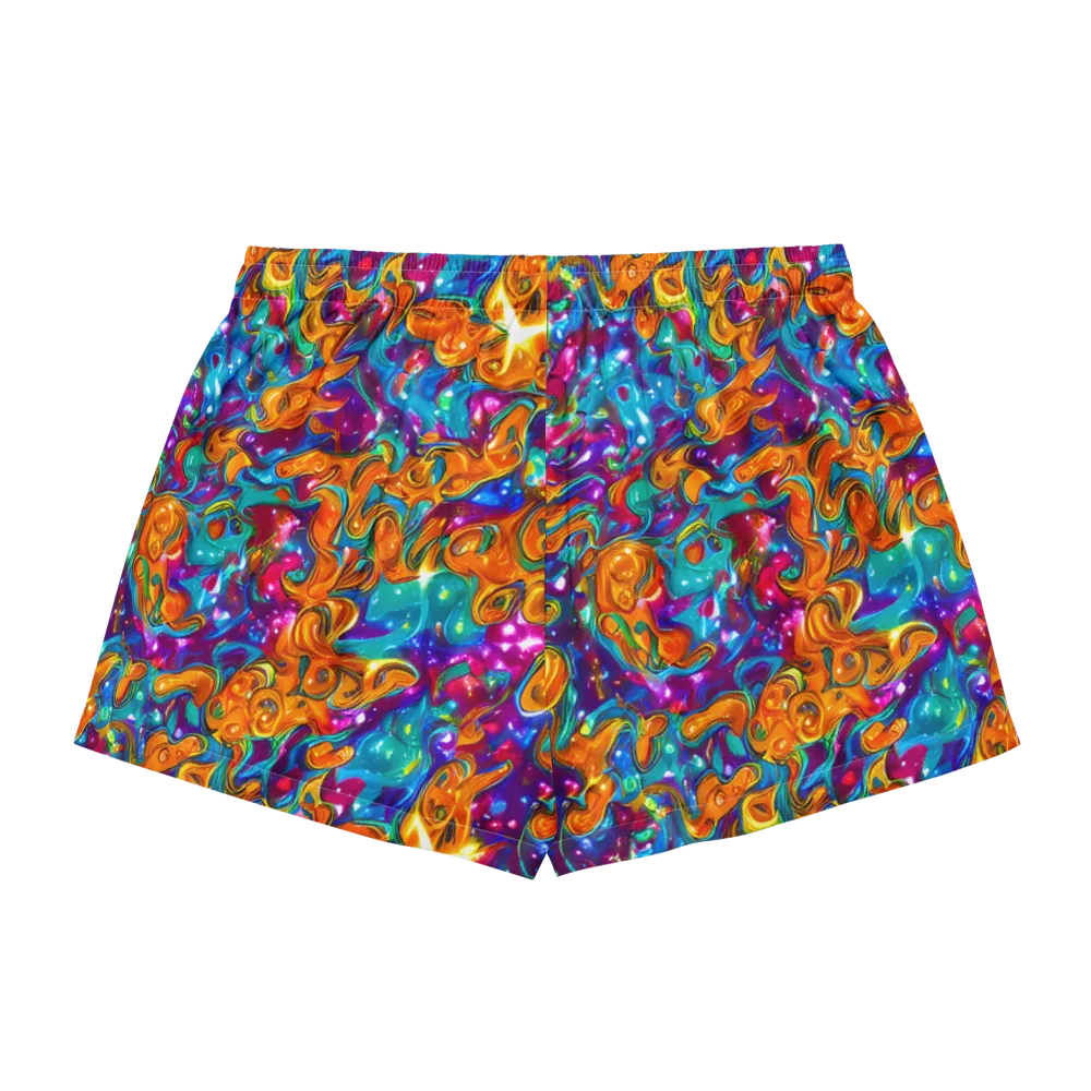 Saffron Kaleidoscope on Women's Pajama Shorts — Back