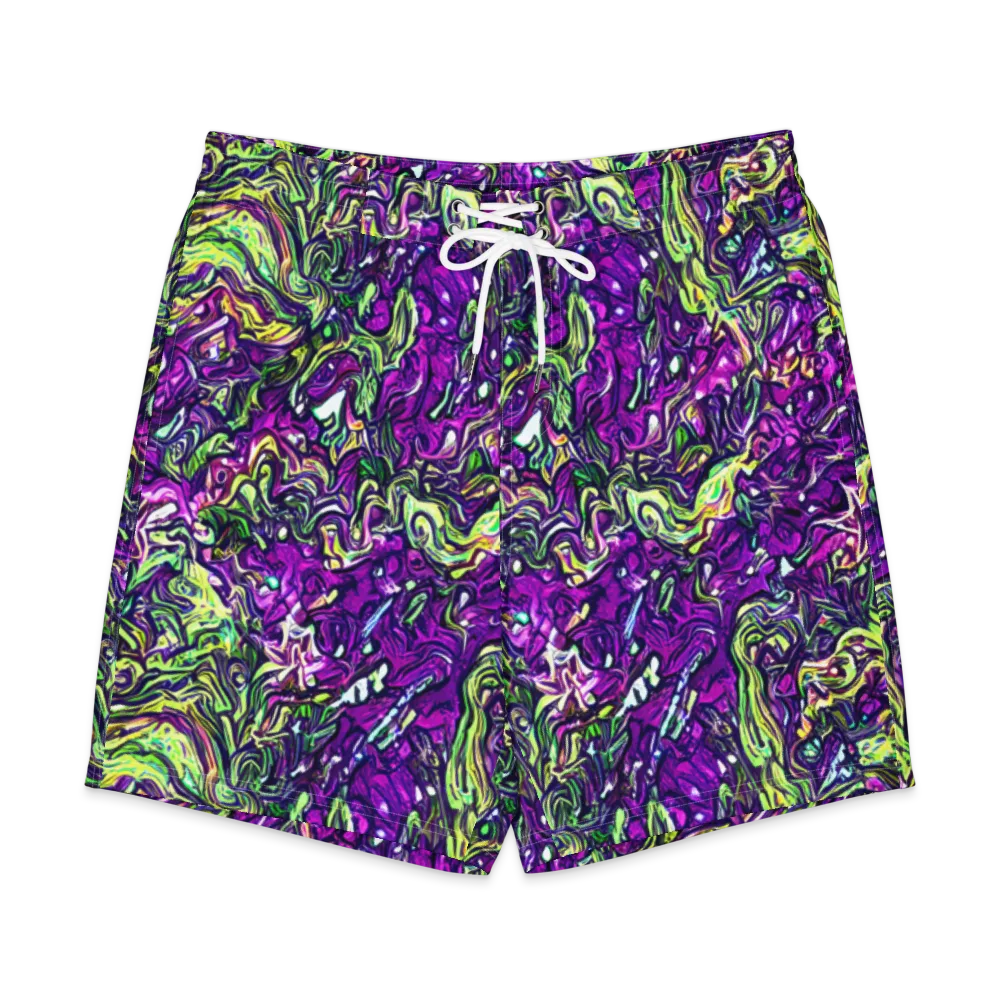 Psychedelic Jungle on Men's Board Shorts — Front