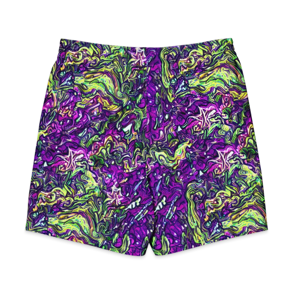Psychedelic Jungle on Men's Board Shorts — Back