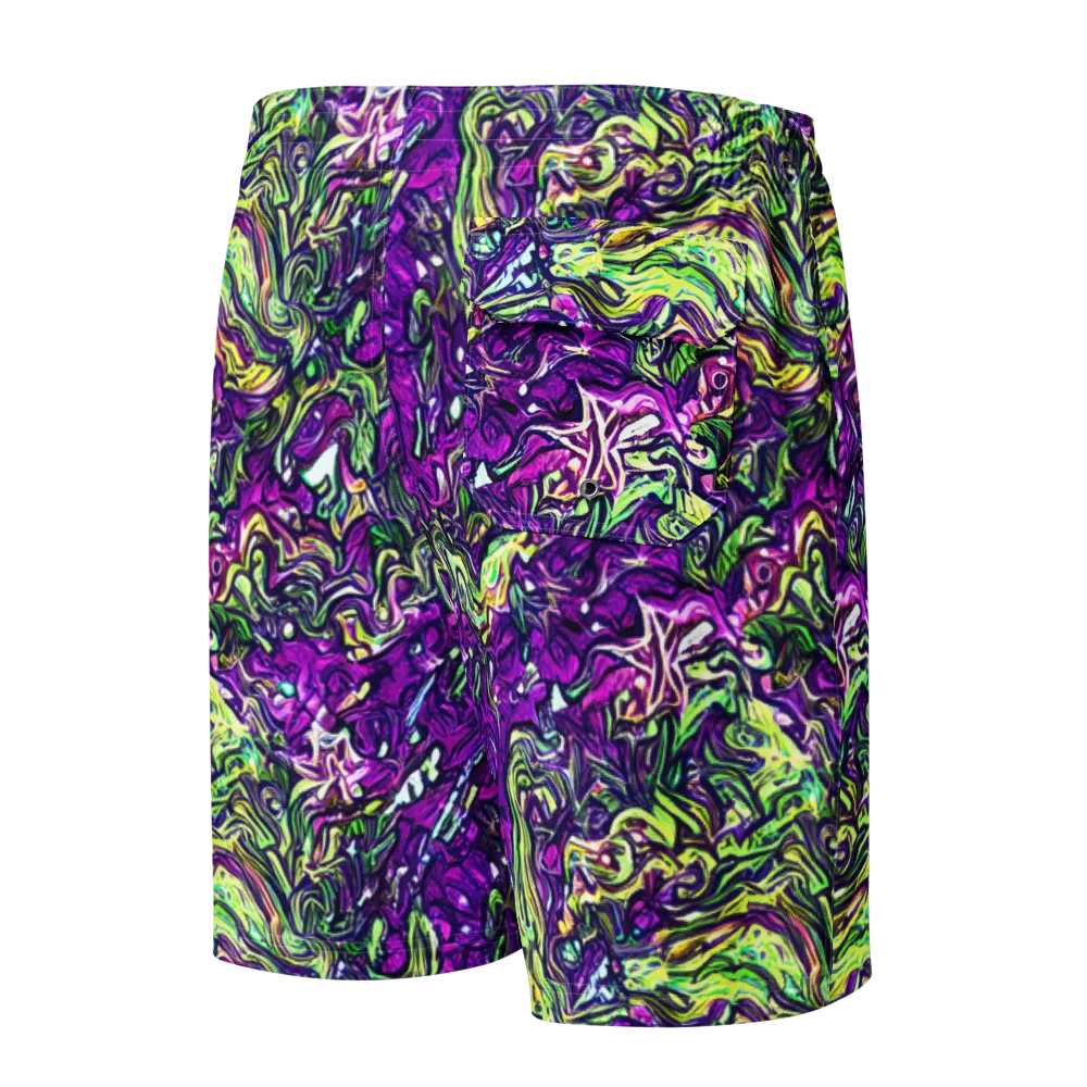 Psychedelic Jungle on Men's Board Shorts — Back