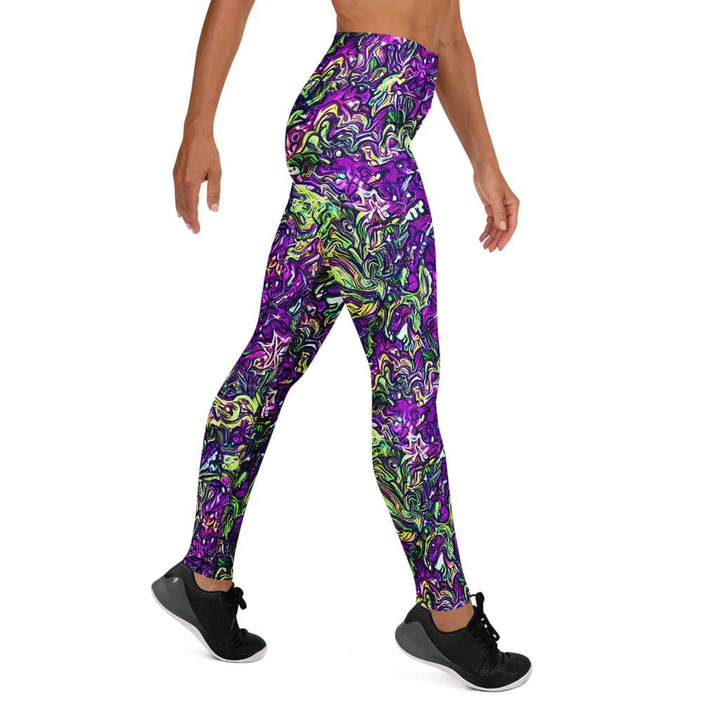 Psychedelic Jungle on Yoga Leggings — Right