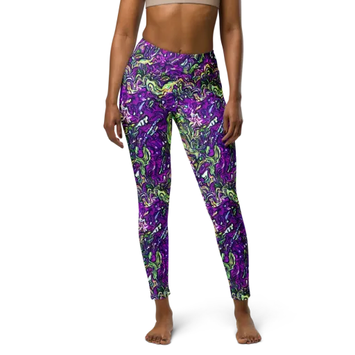 Psychedelic Jungle on a Yoga Leggings