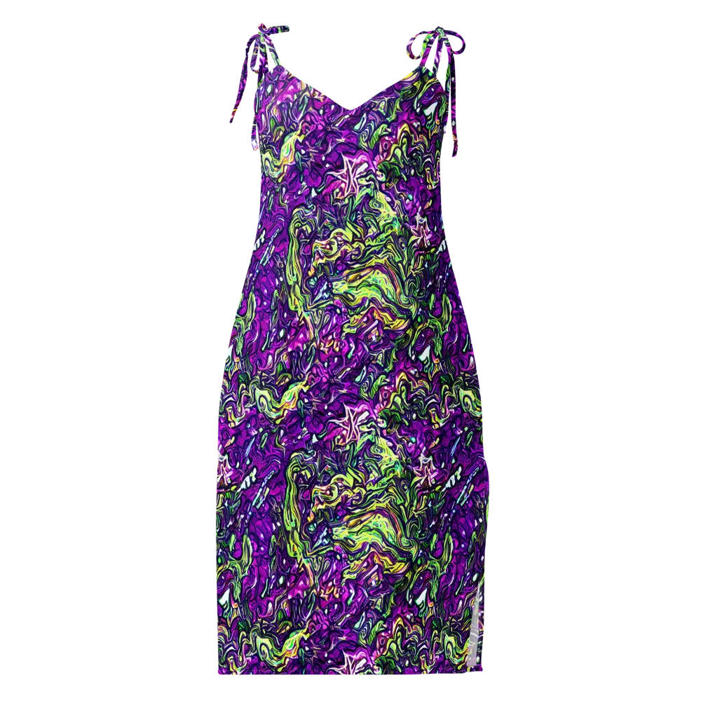 Psychedelic Jungle on Slip Dress — Front