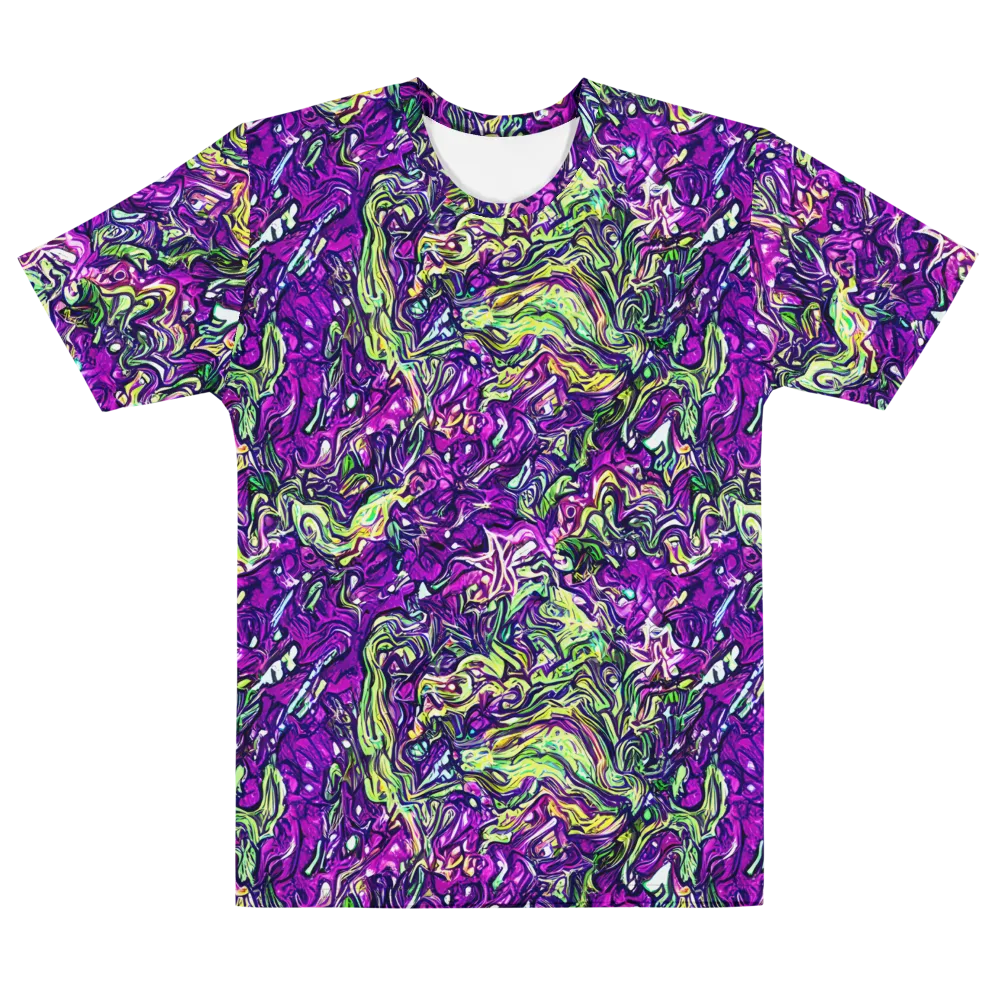 Psychedelic Jungle on Men's Cotton Crew Neck T-Shirt — Front
