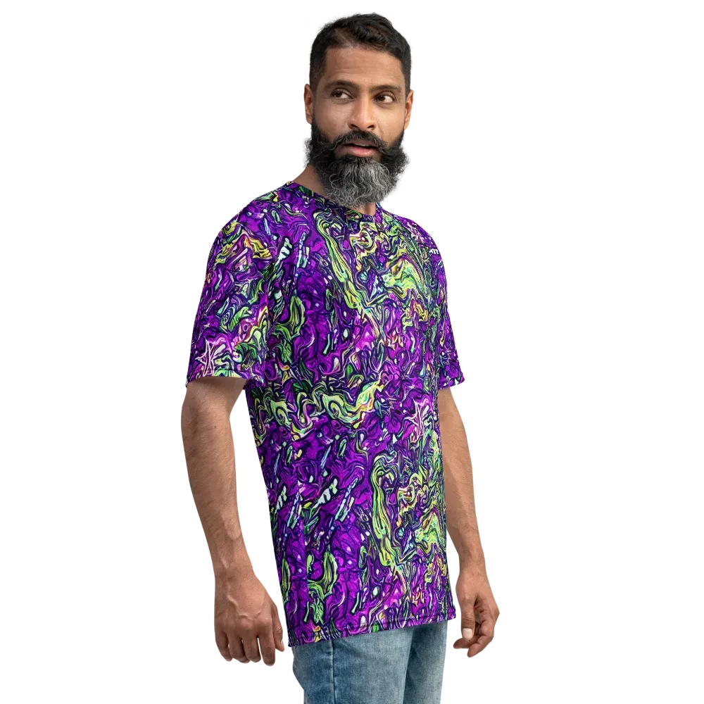 Psychedelic Jungle on Men's Crew Neck T-Shirt — Right