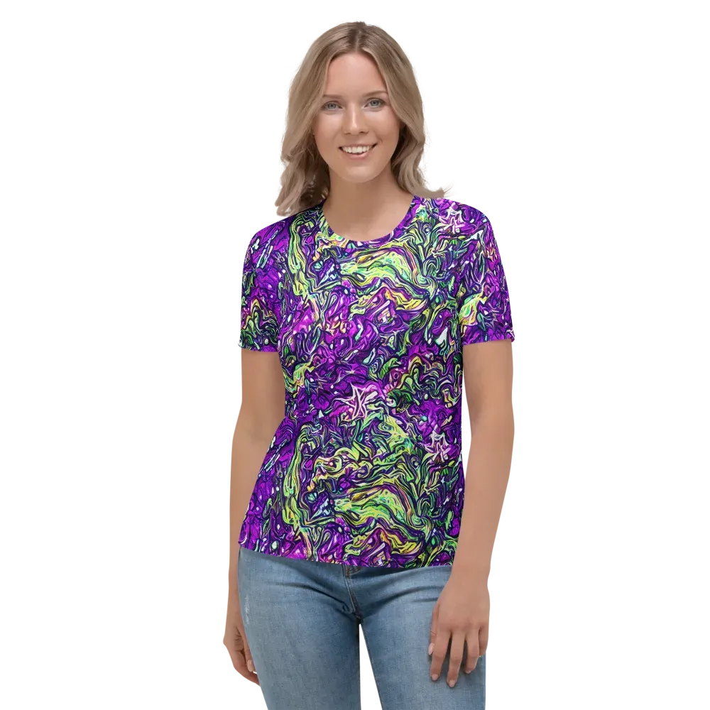 Psychedelic Jungle on Women's Crew Neck T-Shirt — Front