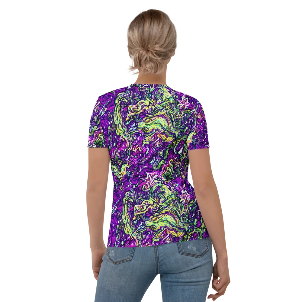 Psychedelic Jungle on Women's Crew Neck T-Shirt — Back