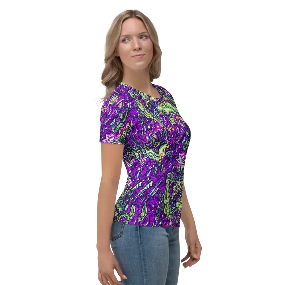 Psychedelic Jungle on Women's Crew Neck T-Shirt — Right