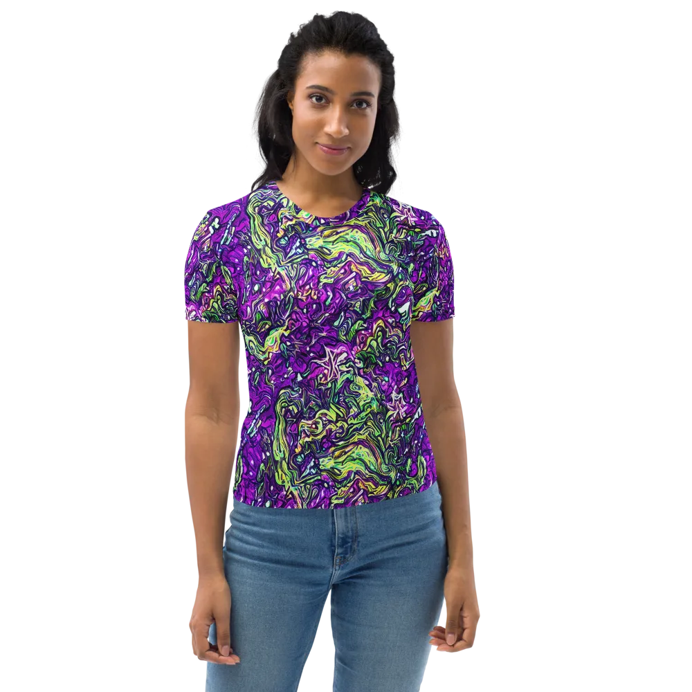 Psychedelic Jungle on Women's Crew Neck T-Shirt — Front