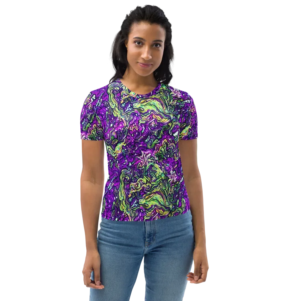 Psychedelic Jungle on Women's Crew Neck T-Shirt — Front
