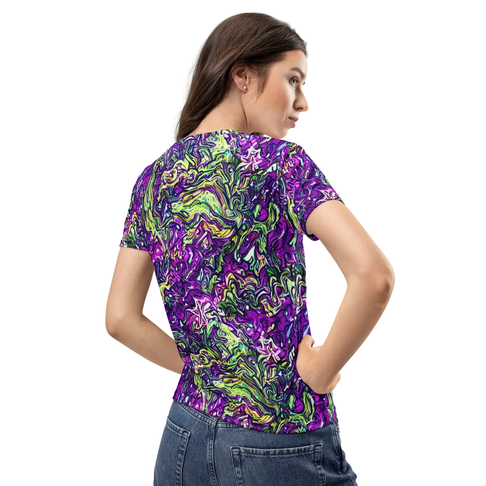 Psychedelic Jungle on Women's Crew Neck T-Shirt — Back