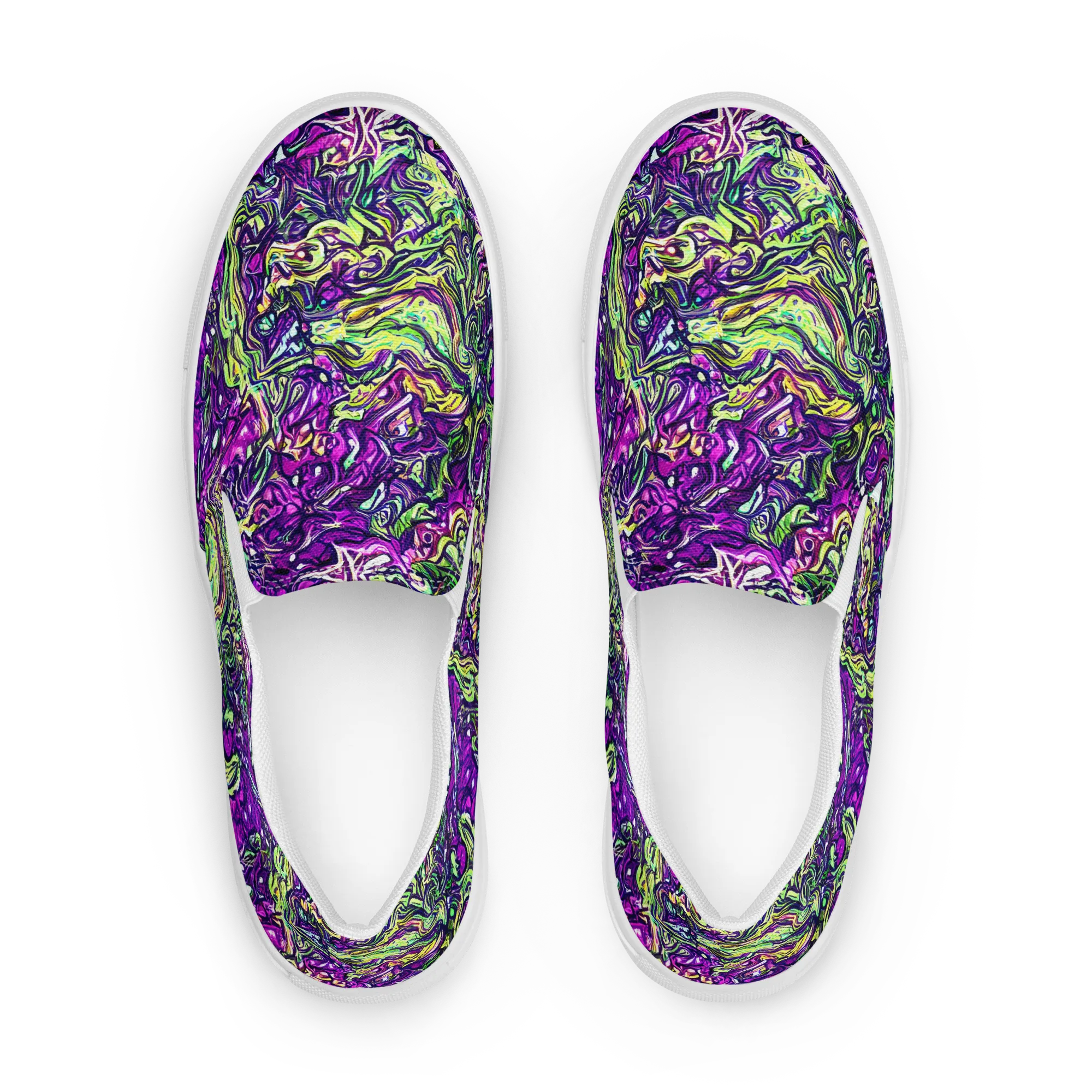 Psychedelic Jungle on Women's Slip-On Canvas Shoes — Front