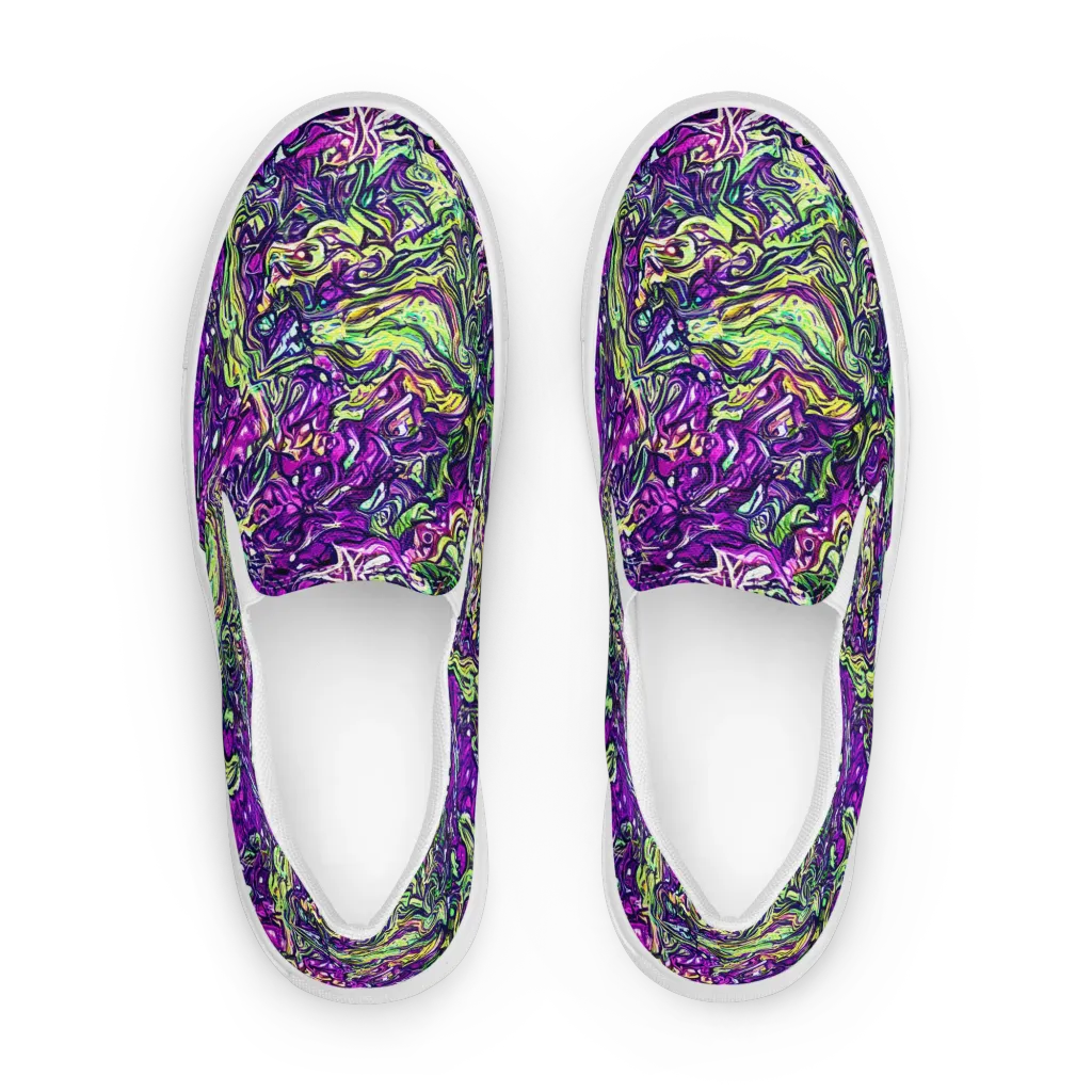 Psychedelic Jungle on Women's Slip-On Canvas Shoes — Front