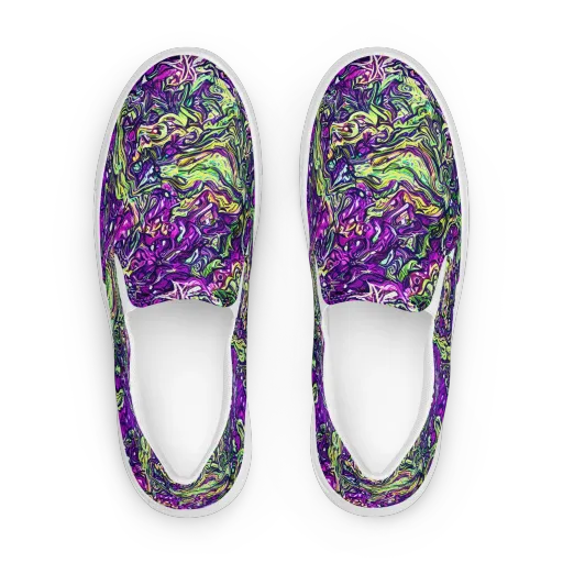 Psychedelic Jungle on a Women's Slip-On Canvas Shoes