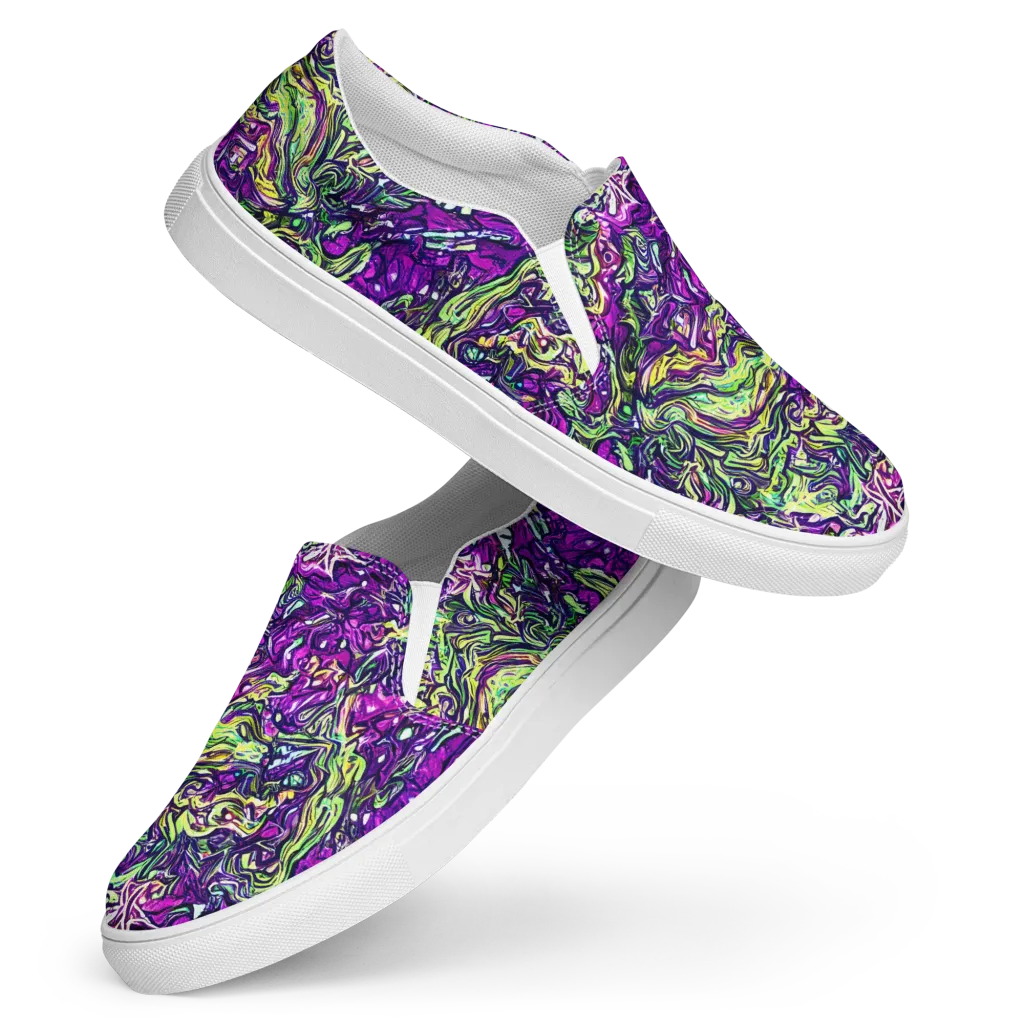 Psychedelic Jungle on Women's Slip-On Canvas Shoes — Front