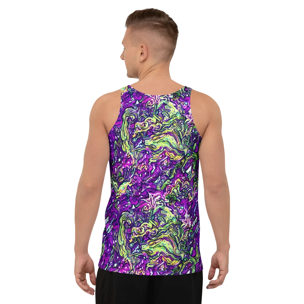 Psychedelic Jungle on Men's Tank Top — Back