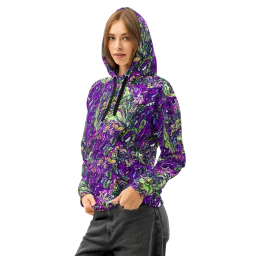 Psychedelic Jungle on a Cotton Hoodie