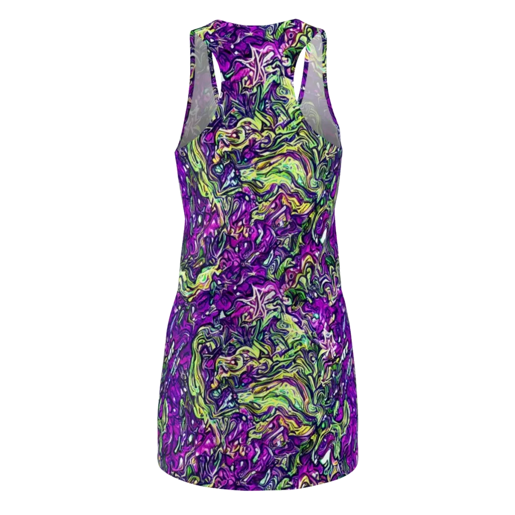 Psychedelic Jungle on Racerback Dress — Back