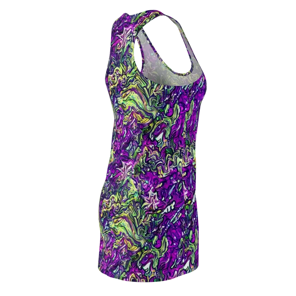 Psychedelic Jungle on Racerback Dress — Back Side