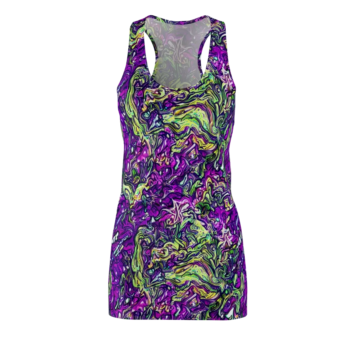 Psychedelic Jungle on Racerback Dress — Front