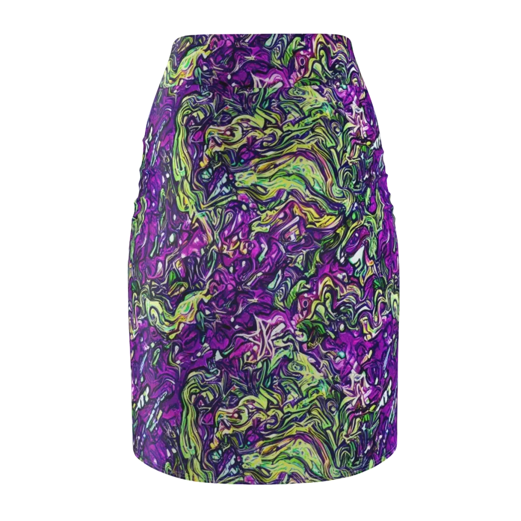 Psychedelic Jungle on Pencil Skirt — Back