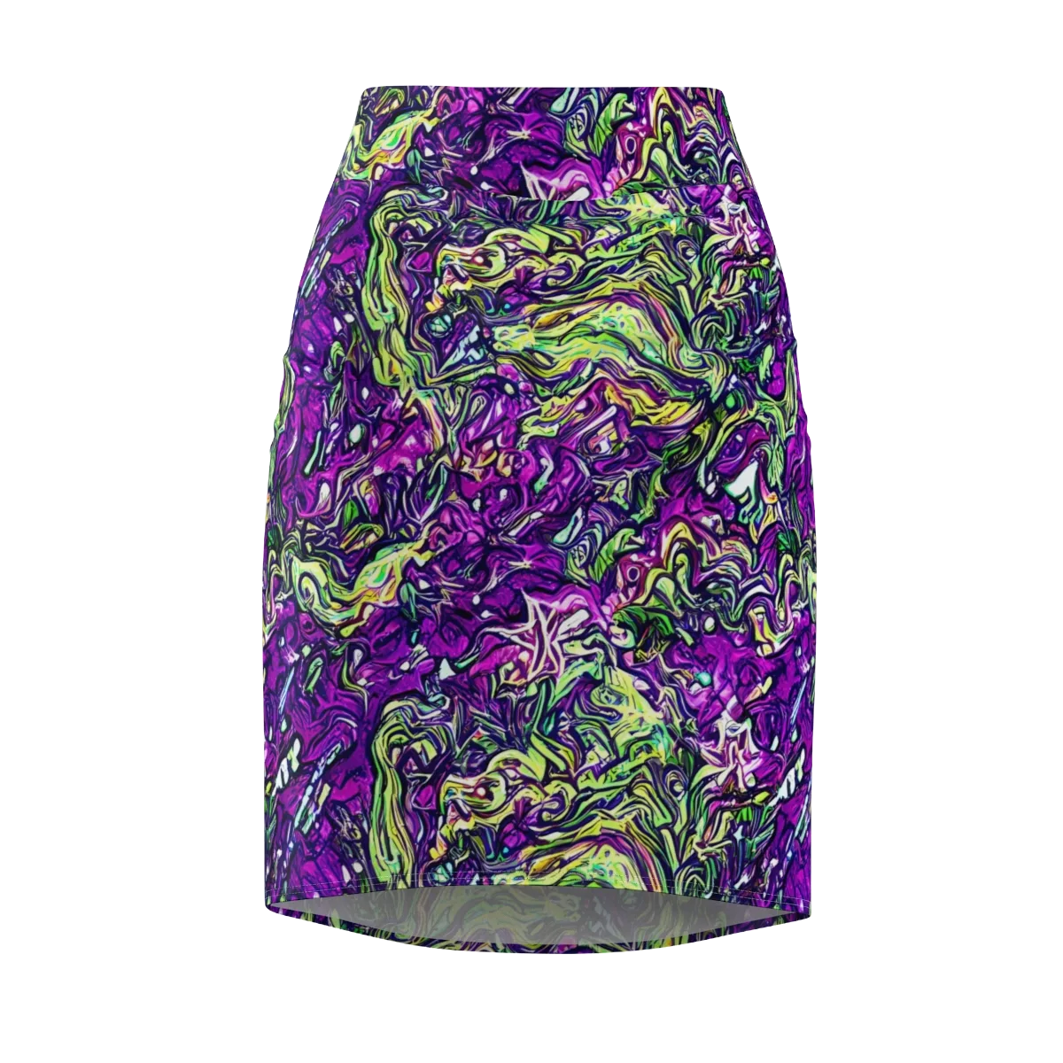 Psychedelic Jungle on Pencil Skirt — Front