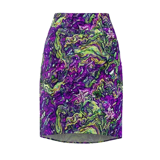 Psychedelic Jungle on a Pencil Skirt