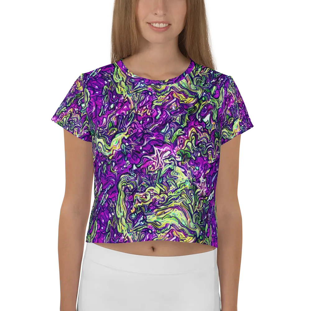 Psychedelic Jungle on Crop Tee — Front
